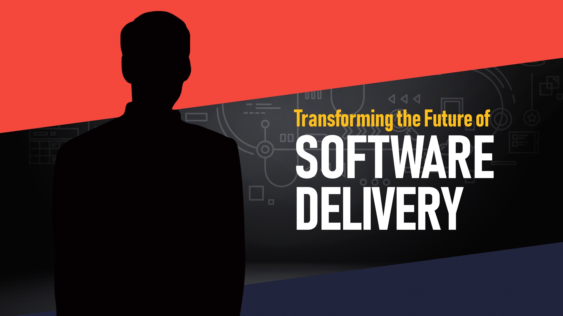 Devops-Day1 DevOps World 2020 presenter graphic that reads "Transforming the Future of Software Delivery."